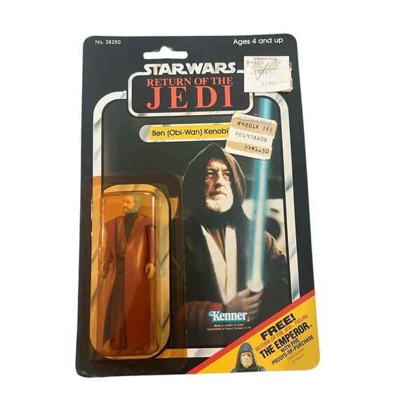 Vintage 1983 Star Wars Ben Obi Wan Kenobi Figure Card 65 Back MOC ROTJ Kenner - Picture 1 of 8